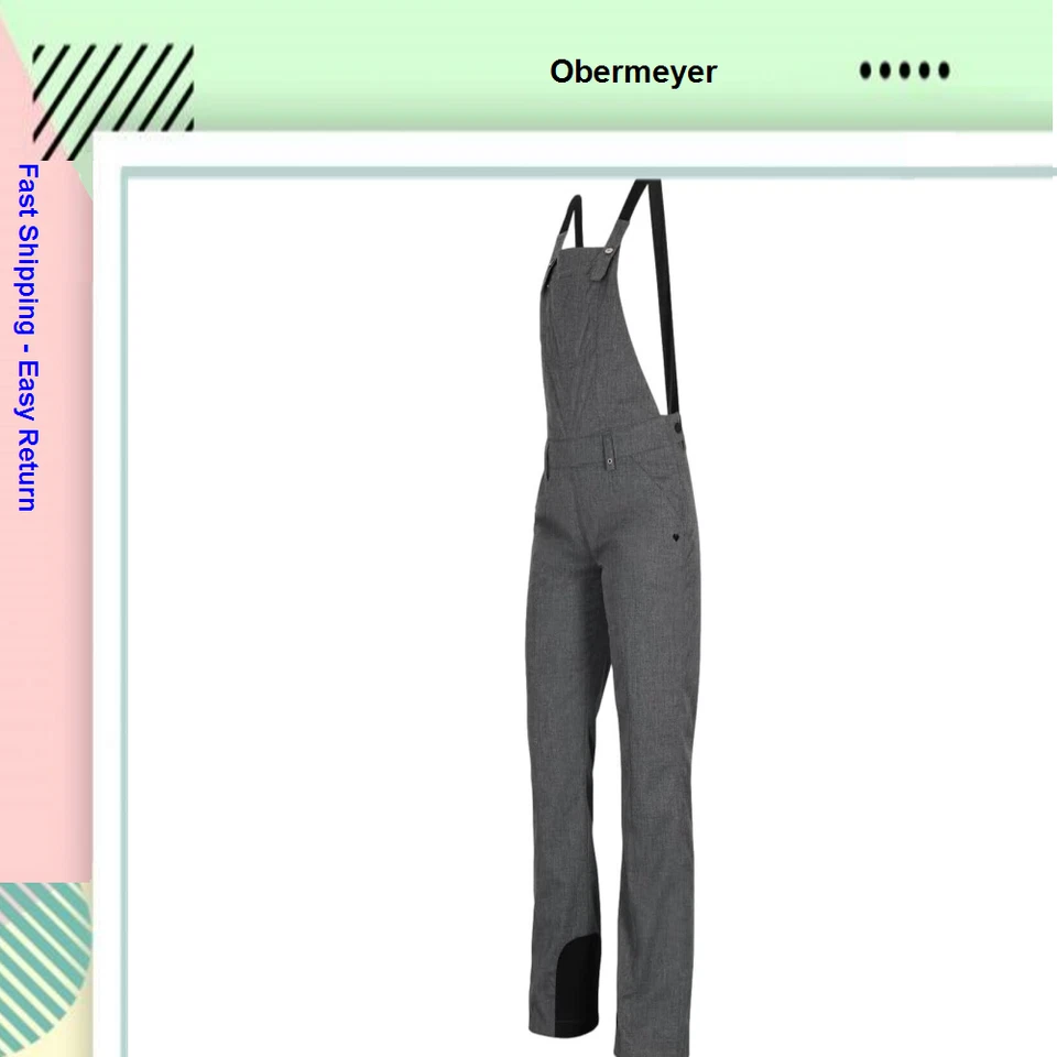 Obermeyer Women's Malta Bib Overalls Charcoal 8