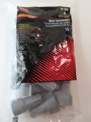 Conector de cable giratorio alado multi-rango Gardner Bender 25-2H2 gris Hex-Lok Foto 1 de 3