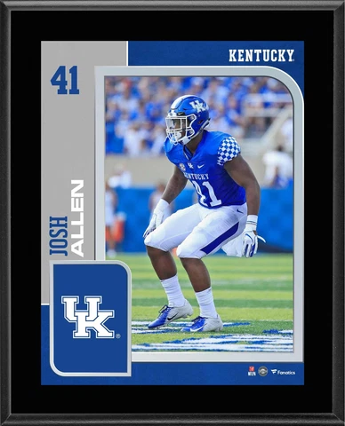 Josh Allen Kentucky Wildcats 10.5" x 13" Sublimated Player Plaque Cover
