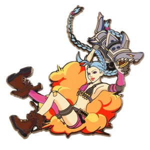 Game League of Legends LOL Figure Jinx Limited Enamel Pin Metal Badge 2.8"x2.8" - Picture 1 of 1