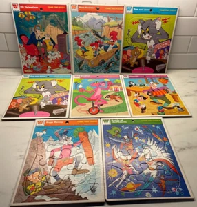 Vintage Lot Of 8 Children’s FRAME-TRAY INLAY Jigsaw Puzzles whitman Pink Panther - Picture 1 of 5