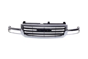 Chorme Grille With Black Insert For GMC Sierra 1500 2500 Lightduty Classic - Picture 1 of 6