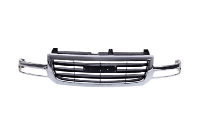 Chorme Grille With Black Insert For GMC Sierra 1500 2500 Lightduty Classic Foto 1 de 4
