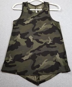 Old Navy Activewear Tank Top Women Small S Green Black Camouflage Sleeveless Gym - Picture 1 of 10