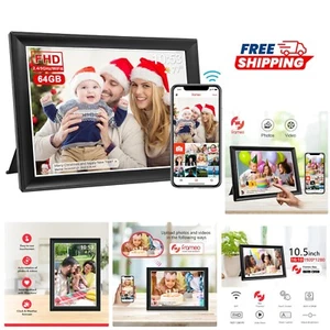 64GB WiFi Digital Photo Frame: 10.5'' Touch Screen - Instant Memories Anywhere - Picture 1 of 11
