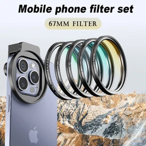 Adaptateur de filtre à clip métallique CPL ND 67 mm amélioré pour téléphone objectif appareil photo téléphone portable - Photo 1 sur 23