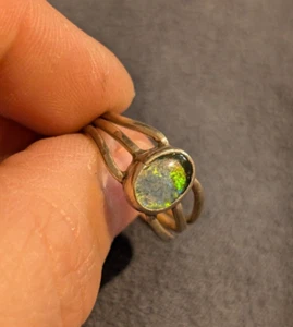 Sterling Silver Ring (RGST-I) Unknown Mark Size 5 - Picture 1 of 13