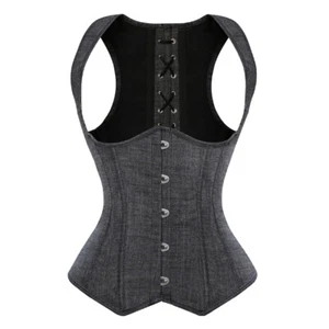 Women's Corset Sexy Boned Bustier Top Vest Underbust Lace up Body Shaper S-6XL - Picture 1 of 43