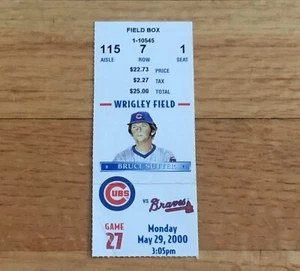 Boleto de Greg Maddux 1-0 CG Shutout v Old Club 29 de mayo de 2000 de los Cachorros Bravos - Imagen 1 de 2