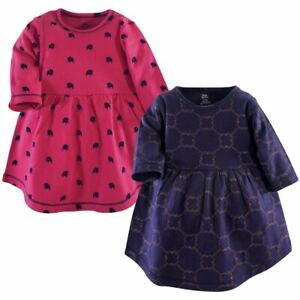 Yoga Sprout Baby Cotton Dress, 2-Pack, Gold Link