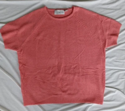 Dressbarn вязаный свитер с коротким рукавом верхний женский размер 2 X круглый вырез персиковый - Изображение 1 из 4