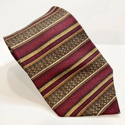 Mulberry Mens Italian Silk Tie Necktie Handmade Striped Southwest Classic - Image 1 of 4
