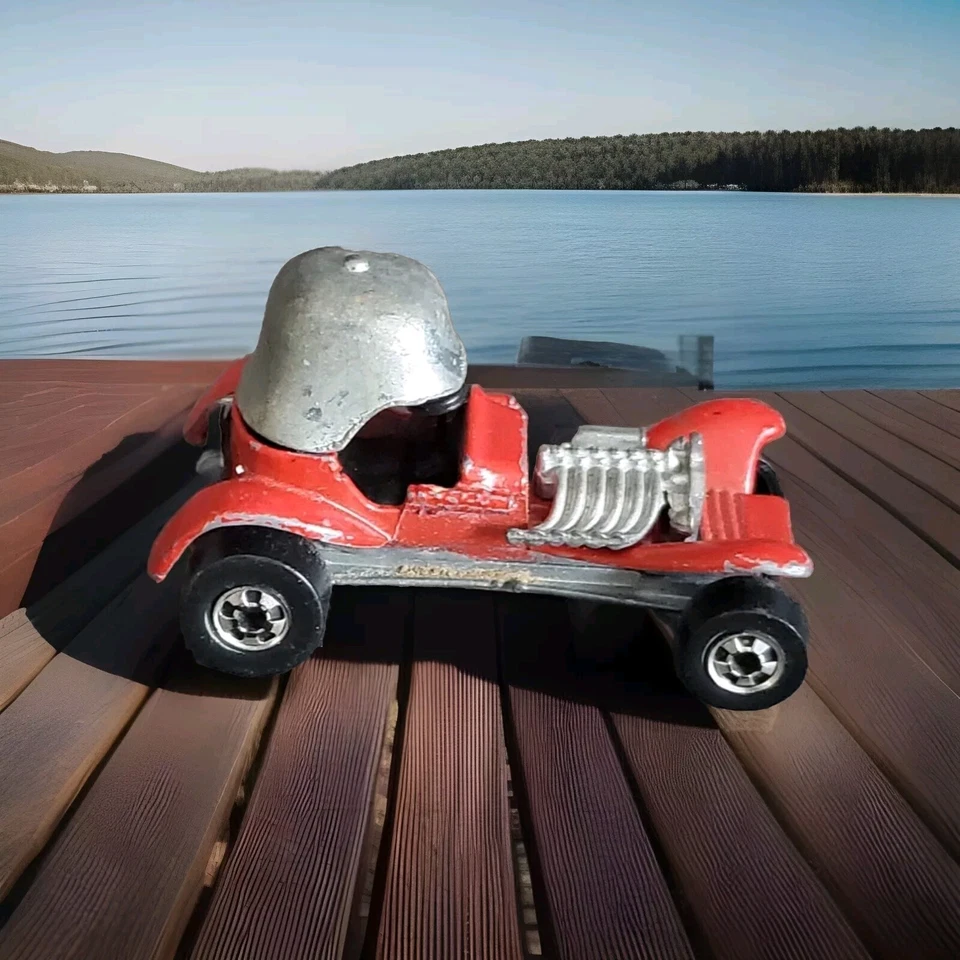 Casco de colección 1969 Hot Wheels Red Baron Car Rat Rod Roadster  Foto 1 de 4