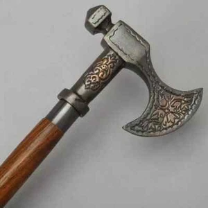 Bastón para Caminar para Hombres y Mujeres Bastón de Madera Cabeza de Hacha, Bastón Decorado - Imagen 1 de 3