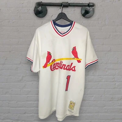 1987 Ozzie Smith #1 Mitchell & Ness St. Louis кардиналов Джерси винтажный 1 X белый - Изображение 1 из 4