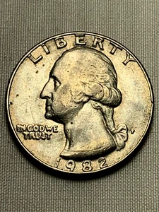 1982 P Quarter. Major Error! Mint Mark filled" IN GOD. WE TRUST " "P" - Picture 1 of 15