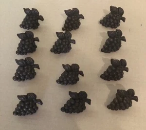 Lot Of 12 Metal Grape Cluster Cabinet Pulls Knobs - Picture 1 of 4