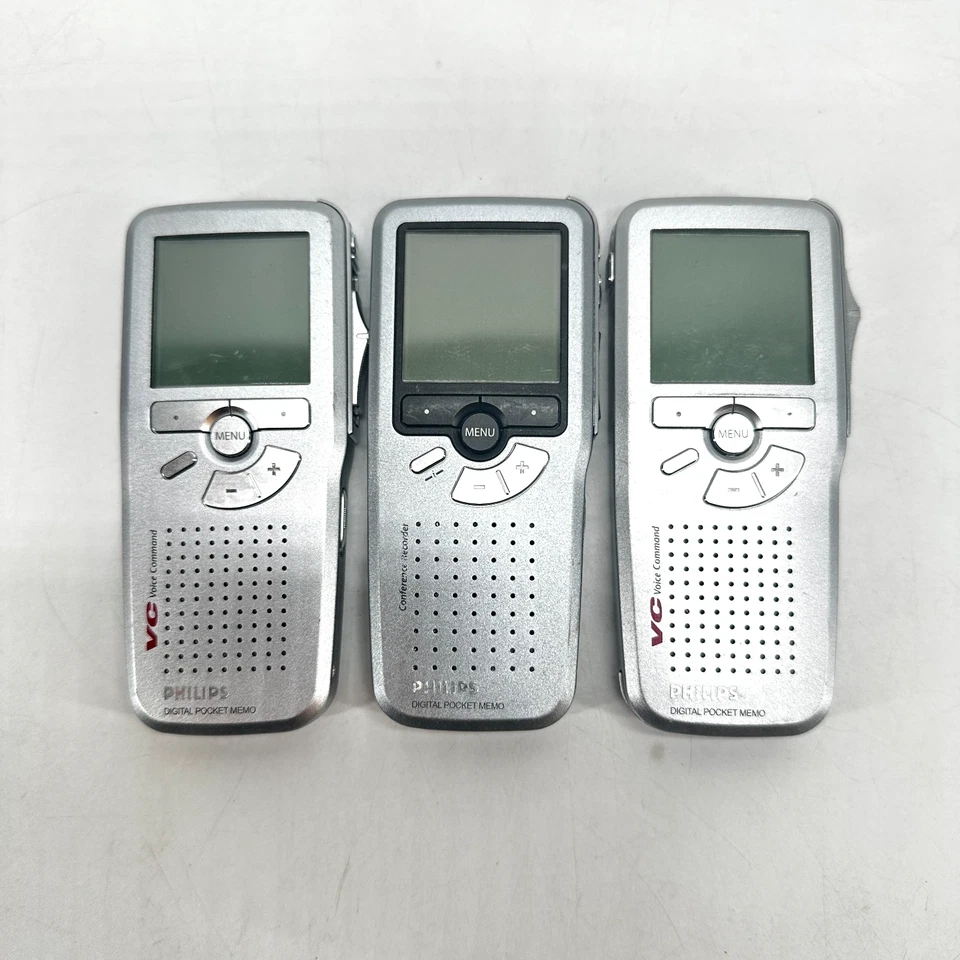 Philips  Digital Pocket Memo 9600 & 955 Voice Command Recorder Set of 3 - Image 1 of 4