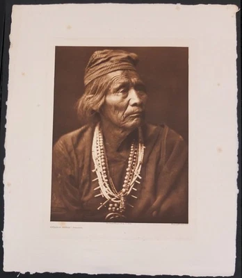 Negativo fotograbado original Edward S. Curtis Nesjaja Hatali Navaho de 1904 Foto 1 de 4