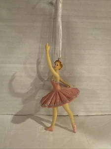 De Colección Rosa Brillante Bailarina Graciosa Adorno de Navidad Cinta Colgador - Imagen 1 de 5