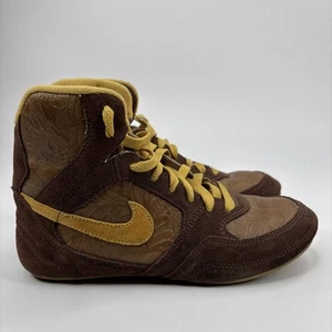 Nike Greco Supreme Women’s Wrestling Shoes Brown and Yellow Size 6 US Rare - Picture 1 of 14