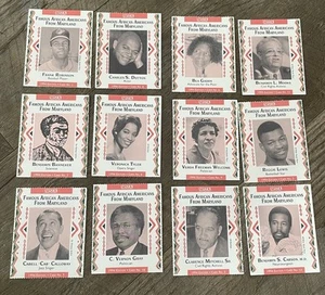 Rare 1994 MSTA Trading Card Set (12) - Famous African Americans From Maryland - Picture 1 of 10