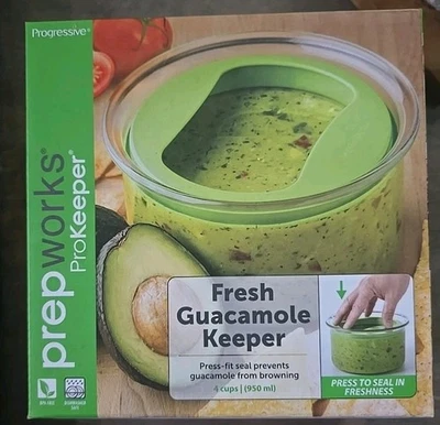 Progressive Prepworks FRESCO Guacamole Aguacate Dip Keeper Hermético 4 Tazas Tarifa BPA Foto 1 de 4