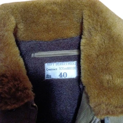 The Real McCoy's N-1 Special Jacket Khaki Size 40 L Fur Collar Alpaca Lined F/S - Image 1 of 4