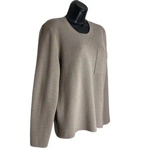 Figs Scrubs Pullover Damen L gerippt Fronttasche Stretch Strick Still Loungewear - Bild 1 von 11