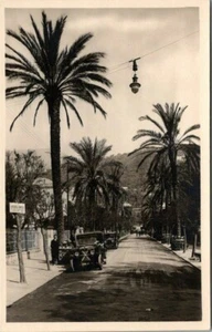 GENOVA ITALY NERVI VIALE DELLE PALMA OLD STREET SCENE REAL PHOTO POSTCARD - Bild 1 von 2