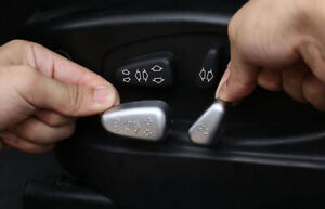 Fit For BMW X3 E83 2006-2010 Matte Silver Seat Adjust Button Sticker Cover Trim