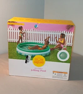 Sun Squad Multi-color Inflatable 5 ft Round 3-Ring Pool - Picture 1 of 2