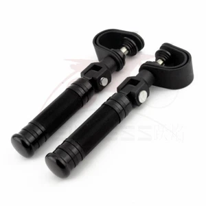 1-1/4" Highway Black Foot Pegs Pedals Crash Bar For Harley Touring Motorcycle - Picture 1 of 6