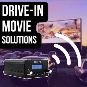 Fmuser part 15 fm transmitter for drive in movie theater radio transmitter 7W - Zdjęcie 1 z 9