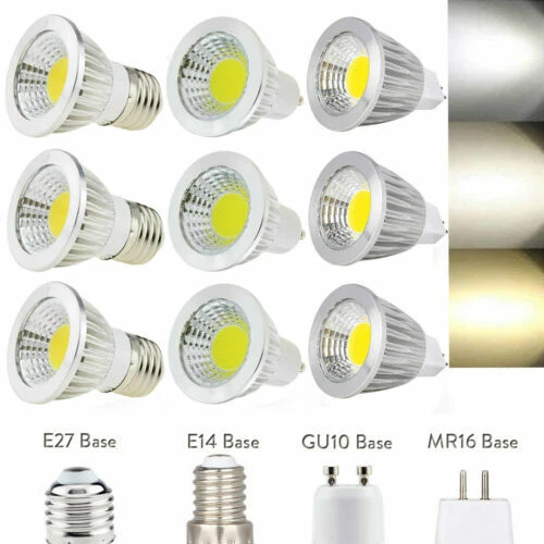 85-265V 110V 220V Dimmable MR16/GU10/E27/6W/9W/12W/LED COB-C Spot Light Bulbs  - Image 1 of 4