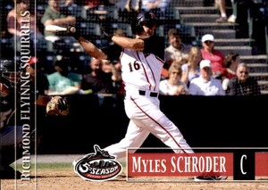 2014 Richmond Flying Squirrels Grandstand #27 Myles Schroder Pleasant Hill CA