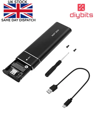 M.2 SATA NVME SSD Enclosure USB 3.2 M2 Converter Adapter Caddy 10Gbps Aluminium