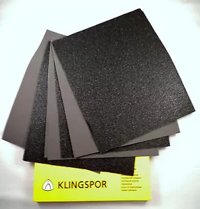 KLINGSPOR WET AND DRY SANDING SANDPAPER MIXED GRIT PACK OF 10 SHEETS FREE p&p - Picture 1 of 18