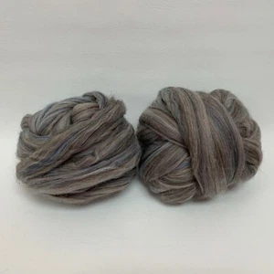 Wool Top Gray Blue Multi-color Balls Lot of 2 - Picture 1 of 3