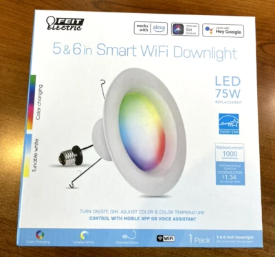 Feit Electric Smart WiFi Downlight LED 75W 1000 Lumens 1 Pack M44C - Image 1 of 4