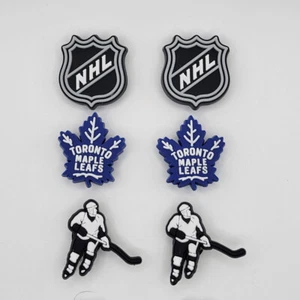 NHL Toronto Maple Leafs Hockey Team For Crocs Shoe Charms - 6 Pieces - Picture 1 of 1