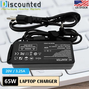 Charger For Lenovo IdeaPad 3 15IIL05 81WE00KVUS 65W AC Adapter Power Supply Cord - Picture 1 of 9