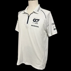Scuderia Alpha Tauri Polo - Size Large - 1/4 Zip S/S Shirt - Black/White - Honda - Picture 1 of 13