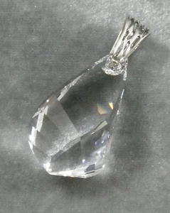 Avilagems große Helix Swarovski kristallklar 925 Sterlingsilber Anhänger 1 3/4" - Bild 1 von 4
