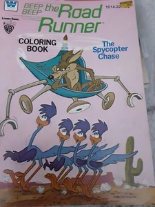 Vintage 1981 The Road Runner Coloring Book Warner Bros. by Golden colored in - Picture 1 of 13