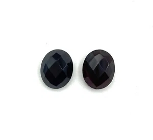 Piedra preciosa suelta de corte ovalado de calcedonia natural 2 piezas 9*11 mm 6 CT - Imagen 1 de 4
