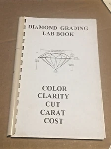 VINTAGE Diamond Grading Lab Book. Color Clarity Cut Carat Cost. circa 1978 - Picture 1 of 15
