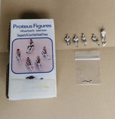 CrowsNest Proteus Figures 1:48 White Metal Kit Seated Version Jimmy Flintstone - Image 1 of 4