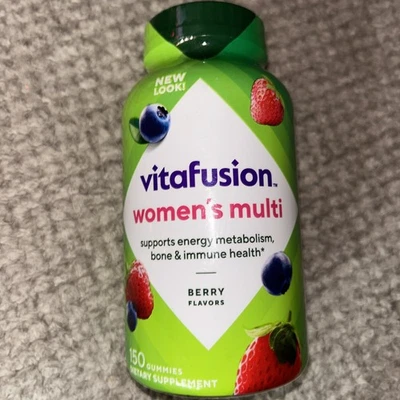 Gomitas multivitamínicas Vitafusion para mujer, vitaminas diarias con sabor a bayas para...  Foto 1 de 4