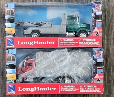 2 NEWRAY Long Hauler Die Cast  Tow Truck + 1:32 Scale - Image 1 of 2